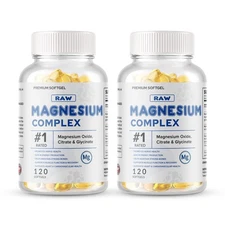 Magnesium Complex 500mg 240 Softgels Gluten Free Non-GMO Premium Mineral Blend