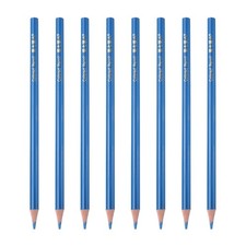 8PCS Colored Pencils Set, Wooden Oil Based Colored Drawing Pencil, Medium Blue