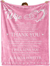 Romantic Pink Throw Blanket - Perfect Gift for Wife's Birthday or Anniversary