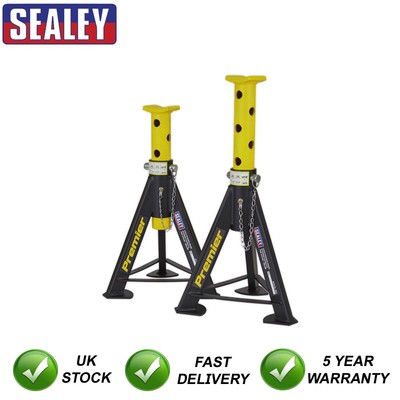 Sealey Premier Axle Stands (Pair) 6 Tonne Capacity per Stand Yellow AS6Y