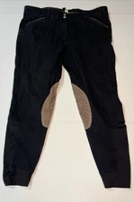 Dover Saddlery Equestrian Pants Womens 34x24 Black Stretch Riding Pants