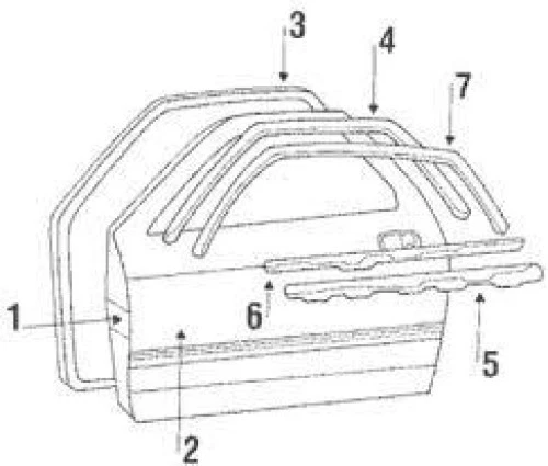 Genuine MAZDA RX-7 86-91 FC3S Front ' Inner Inside Door Weatherstrip Rh & Lh Set Foto 3 de 3