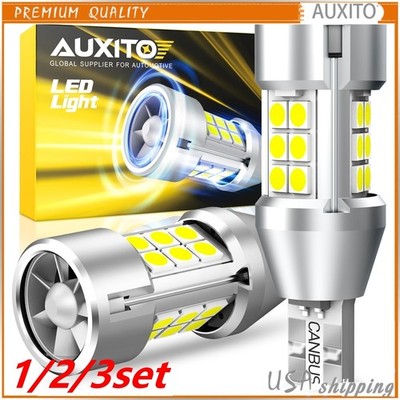 1/2set AUXITO LED Reverse Light Back Up Bulb 912 921 W16W T15 916 White 6500K