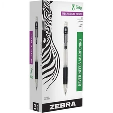 Zebra Pen Z-Grip Mechanical Pencil 0.5 mm Lead Diameter - Refillable - Clear ...