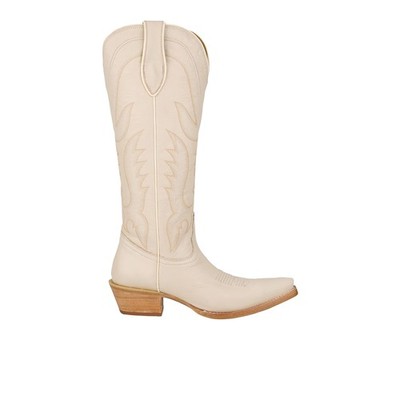 Tony Lama Jess 15 Inch Snip Toe Cowboy  Womens Off White Casual Boots DR4255