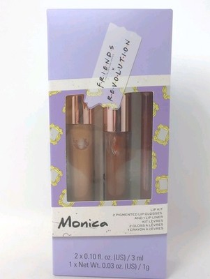 FRIENDS x Makeup Revolution MONICA Lip Kit 2 Gloss + 1 Lip Liner Set New