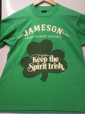 Vintage Jamesons Keep The Spirit Irish Screen Stars Single Stitch Green T-shirt