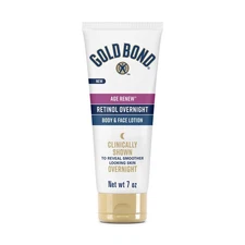 Gold Bond Age Renew Retinol Overnight Body & Face Lotion, With Retinol & Peptide
