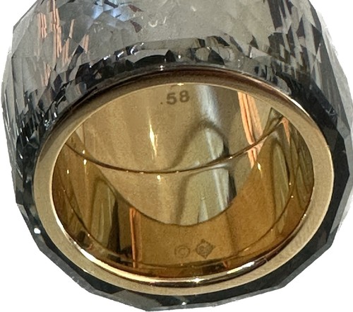 Swarovski Nirvana Ring Cocktail Ring Grey Crystal Size 52 - Picture 6 of 7