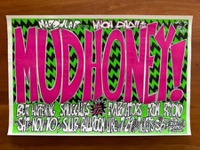 Original 1990 Mudhoney Beat Happening Nardwuar Concert Poster 17 x 11&rdquo; Vancouver