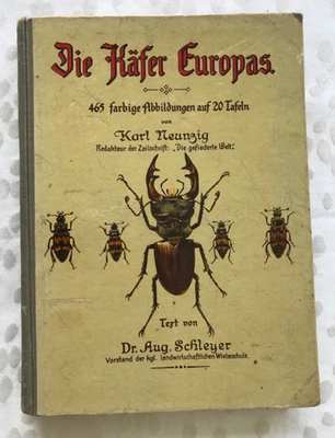 Die Käfer Europas, Aug. Schleyer, 20 color. Tafeln 465 Abb., Ostergaard um 1900 - Bild 1 von 4