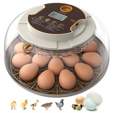 Incubators for Hatching Eggs,18 Egg Incubator with Automatic Egg Turning and .