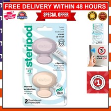 Fresh and Clean Clip-On Toothbrush Protectors, Ideal for Family Hygiene, 2 Count