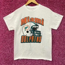 Junk Food NFL Miami Dolphins Throwback Helmet Logo T- Shirt Small