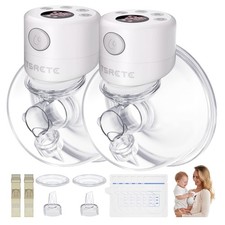 Wearable Electric Breast Pump - Double Hands-Free Milk Extractor, 2 Modes, LCD