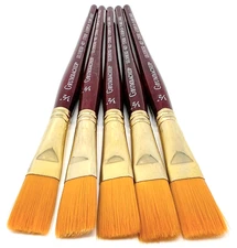 Lot of 5 Professional Artist Brushes Grumbacher Goldenedge 4621 Stroke Size 1/2