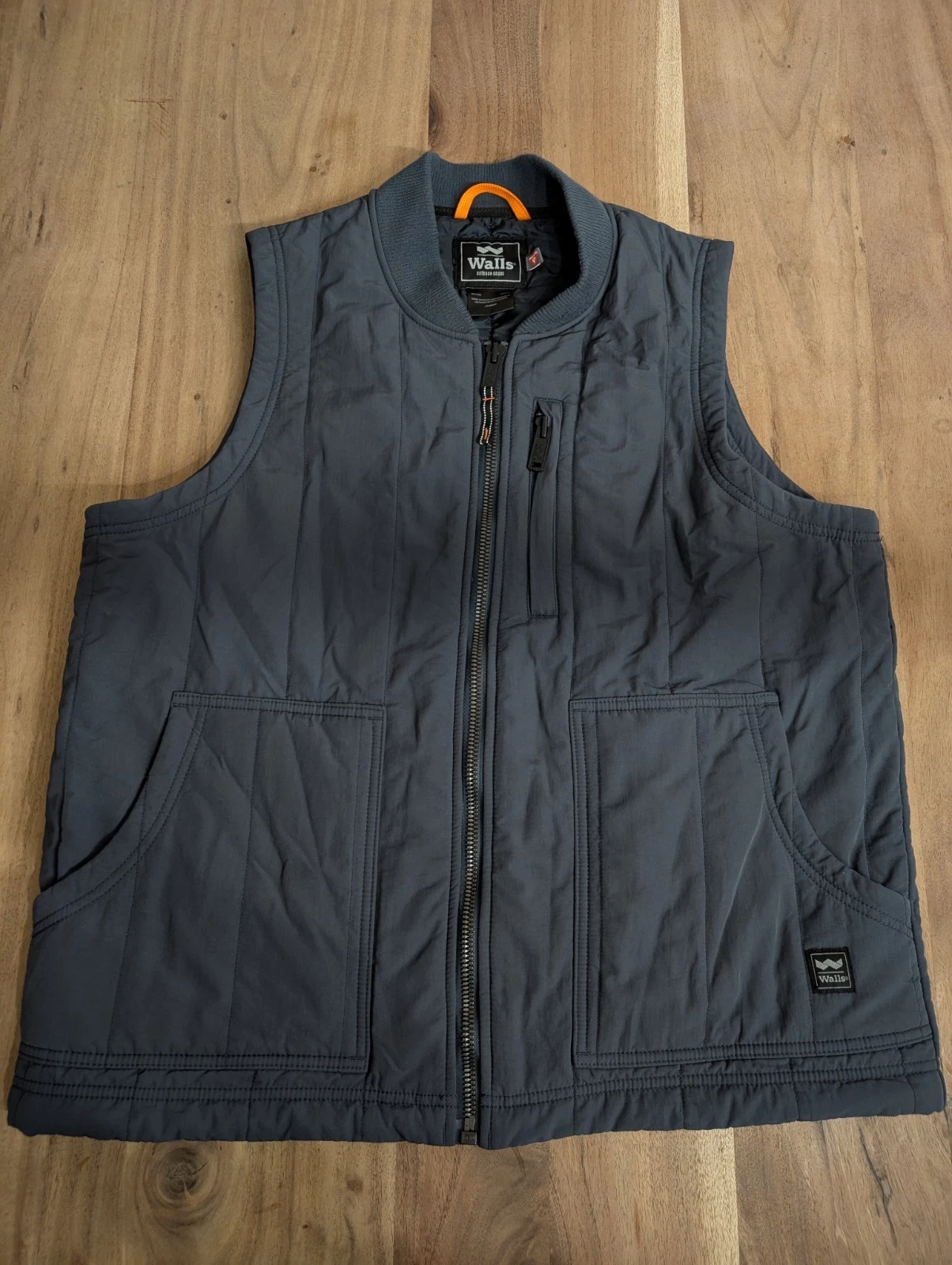 Walls Outdoor Goods Insulated Work Vest Men’s Large Full Zip Gray Bodywarmer