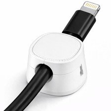 Magnetic Cable Clips 6-Pack Strong Adhesive Wire Holder Cord Organizer White