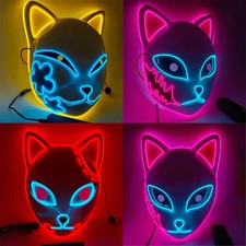 Leuchtende Dämonen Maske Katze Fuchs Anime C...