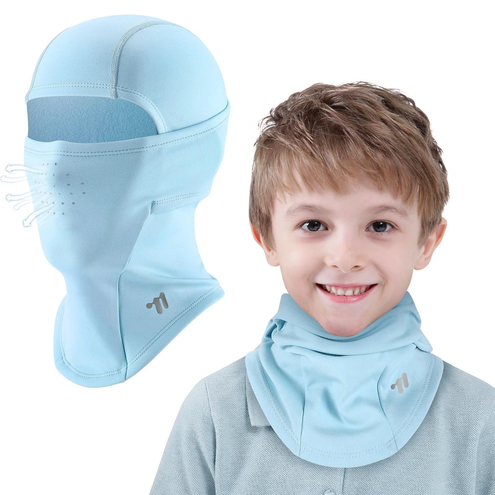 Kids Ski Mask Balaclava Thermal Fleece Neck Warmer for Boys & Girls