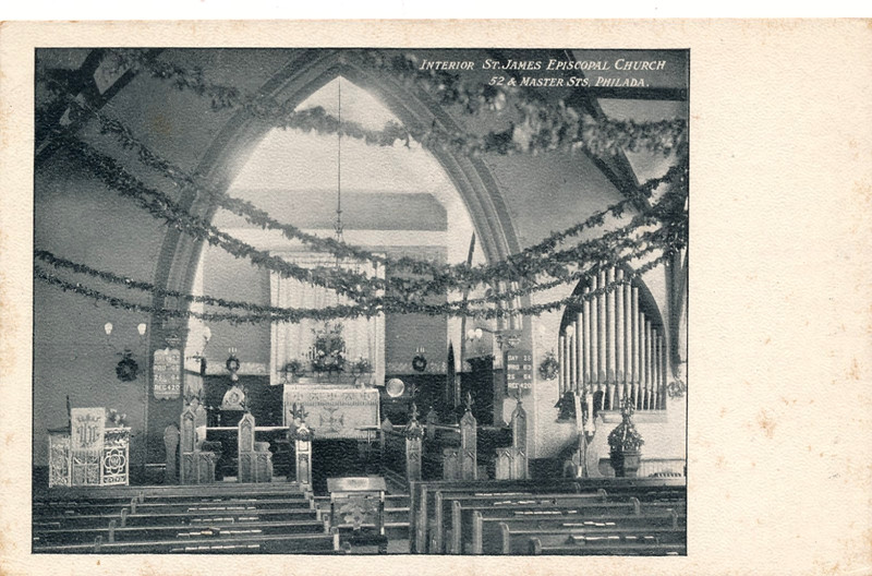 INTERIOR ST. JAMES EPISCOPAL CHURCH, 52 & MASTER STS, PHILADA. PHILADELPHIA, PA.