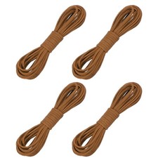 4 Pcs Faux Suede Leather Cord, 2.6mm x 5.5 Yards Flat String, Coffee