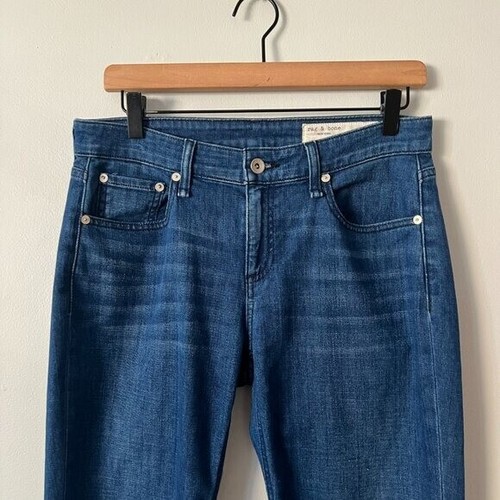 jeans strag & bone Dre vita bassa slim boyfriend lavaggio calimet donna taglia 26 - Foto 4 di 10