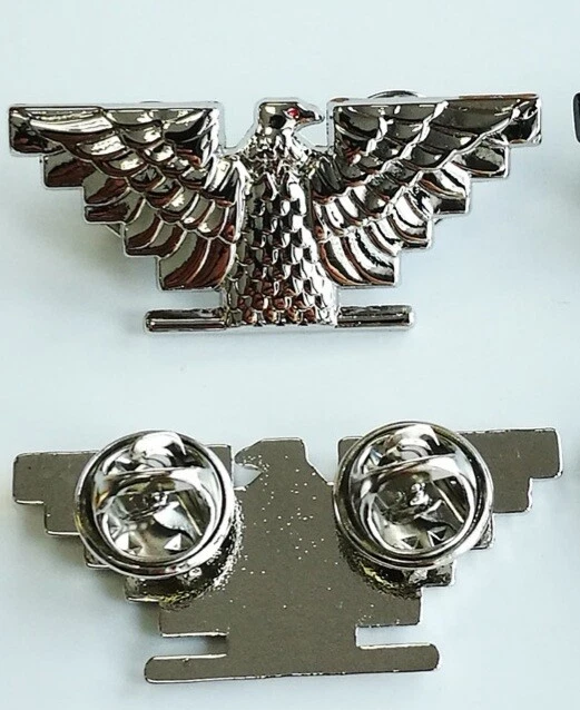 Chicano Lowrider Plata Tridimensional Huelga Pájaro Botón Insignia Prendedor Sombrero Foto 3 de 3