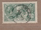 1913 GB £1 Dull Blue Green Seahorse SG 404 £1600 Perf faults