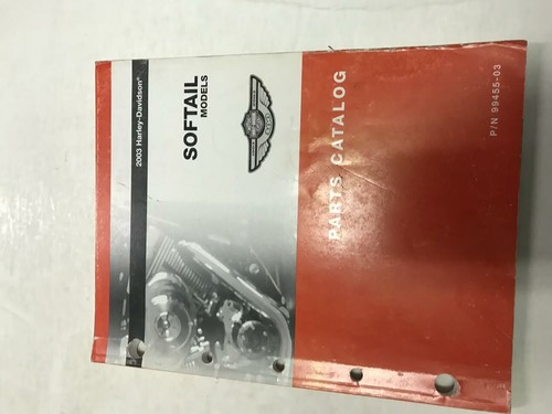 2003 Harley Davidson SOFTAIL SOFT TAILS MODELS Parts Catalog Manual NEW