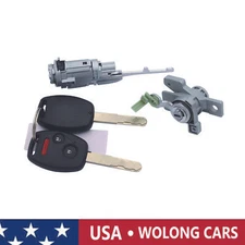 Ignition Switch Left Door Lock Set Fit for Odyssey 05-2010 w/ Remote key Shell