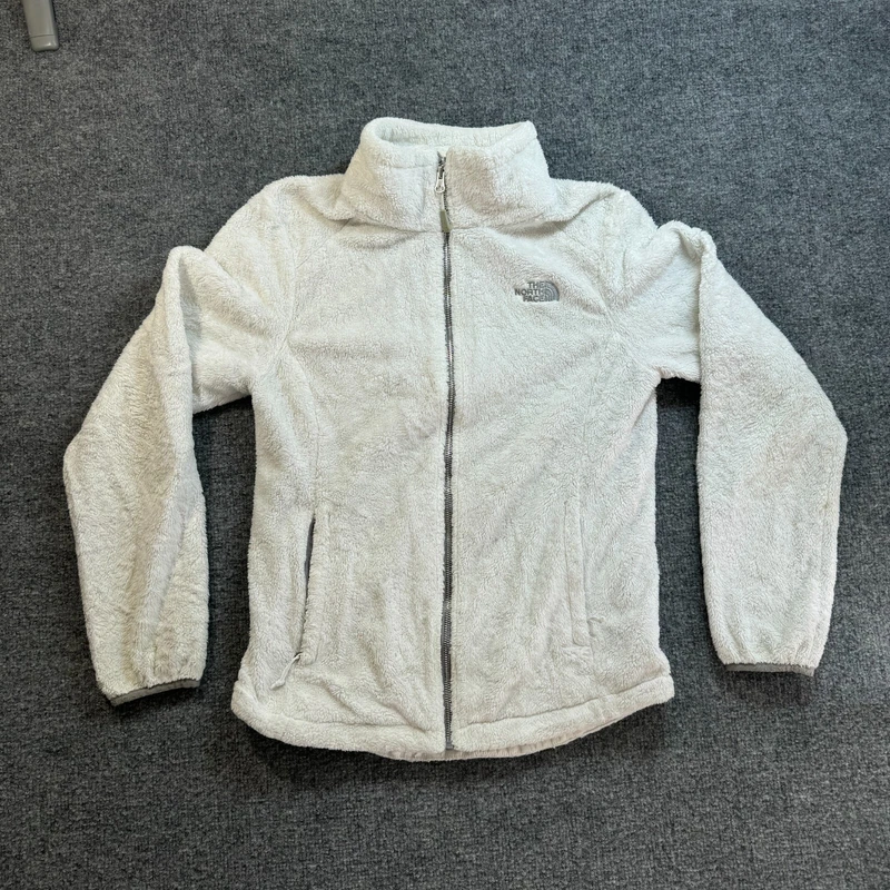 north-face fleece osito full zip gray jacket