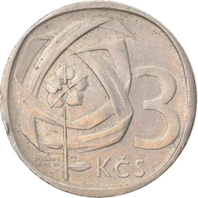 #ad #ad Czechoslovakia 3 Koruny Coin Linden Leaves Czechoslovakia 1965 1969 $13.13