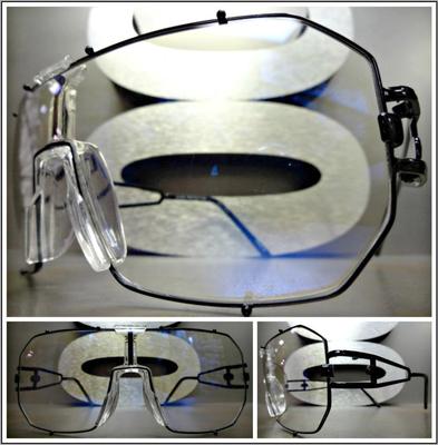OVERSIZED VINTAGE RETRO SHIELD Style Clear Lens EYE GLASSES Huge Big Black Frame