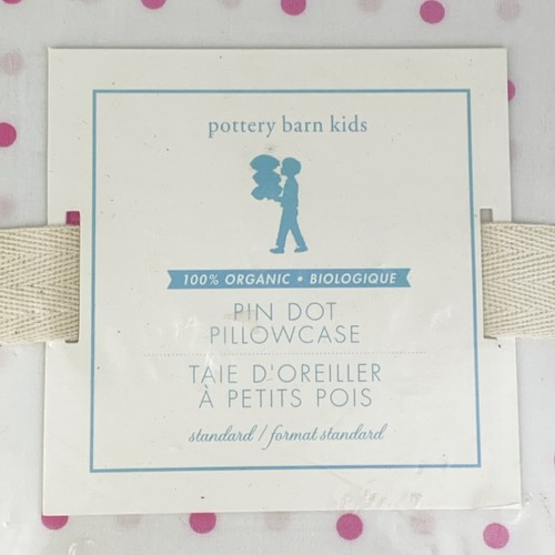 Pottery Barn PB Kids Bio hellrosa Nadelstich Standard Kissenbezug Neu in Verpackung - Bild 2 von 5
