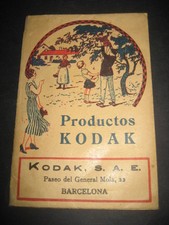 ANTIQUE KODAK PHOTO AND NEGATIVE ENVELOPE. PASEO GENERAL MOLA 22 BARCELONA