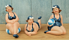 Mollige Deko Figur Badenixe dicke Dame Frau i...