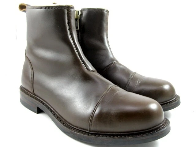 Botas Chelsea masculinas Allen Edmonds "HIMALAYA" couro com zíper 9 D marrom DISCT (510N) - Imagem 2 de 4
