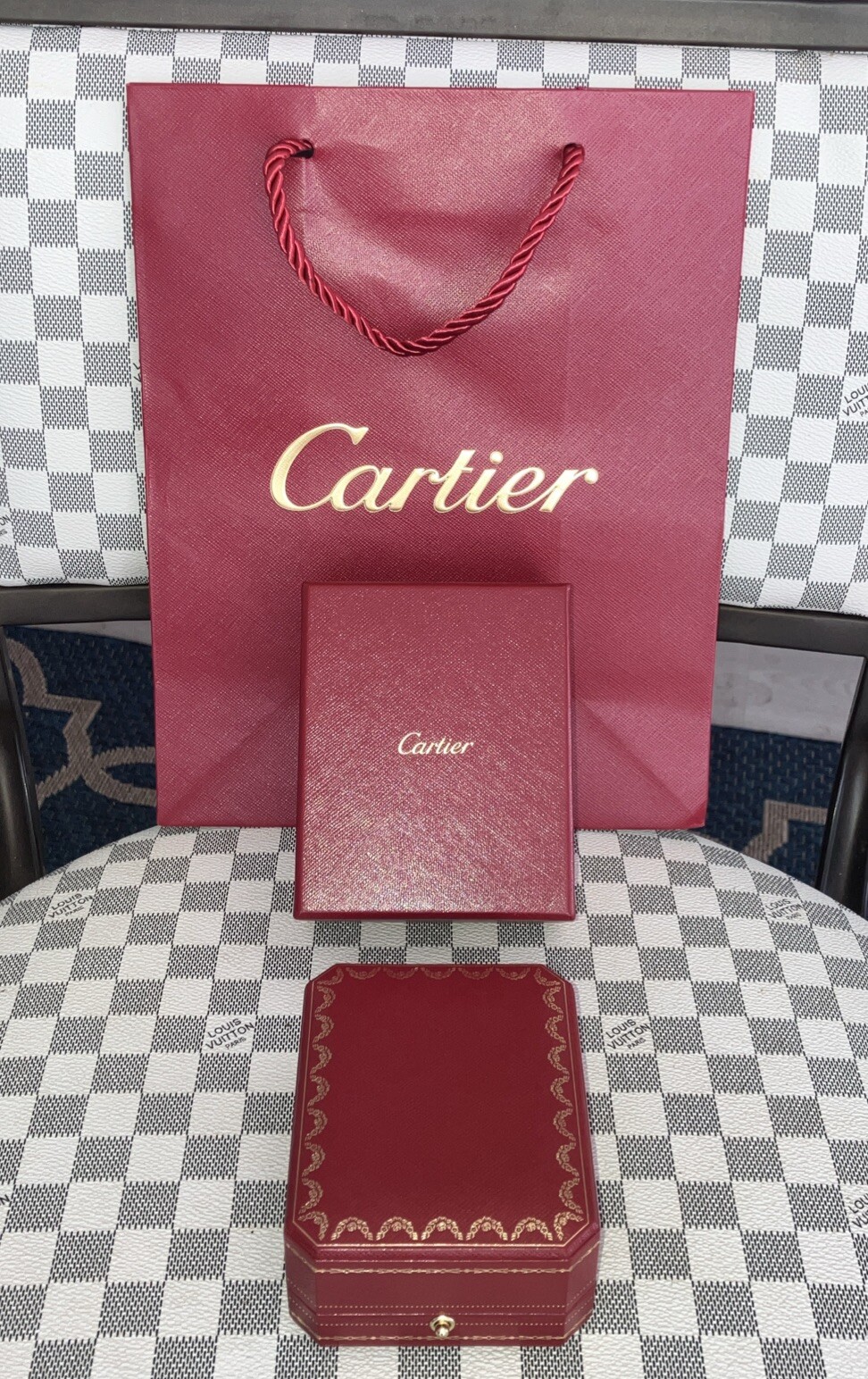 Cartier Jewelry Empty Gift Box with Case and Bag-image
