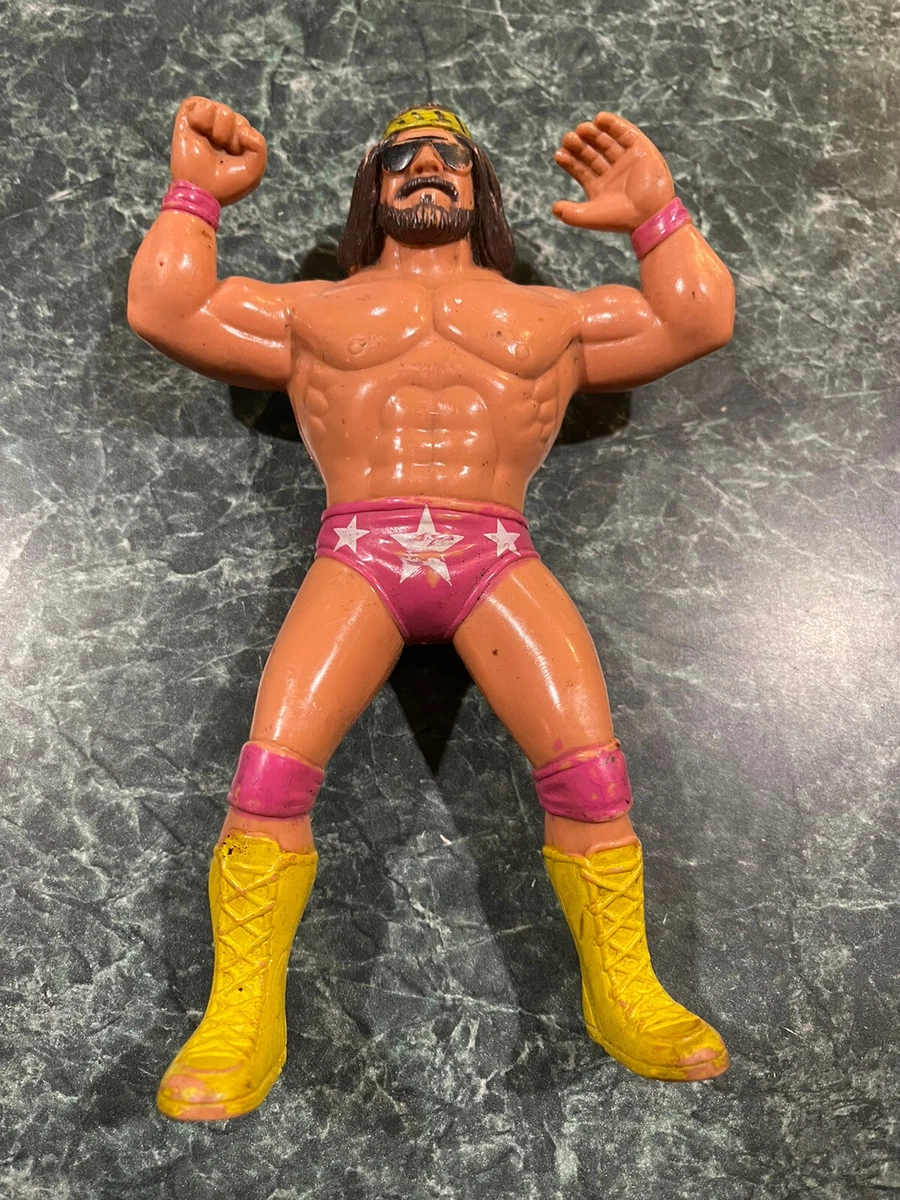 Vintage WWF LJN Macho Man Randy Savage 8” Rubber Wrestling Figure *NICE  SHAPE*