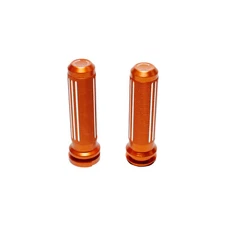Orange Handlebar Hand Grips for Harley 08-later Touring Road King FLHX FLTRX 