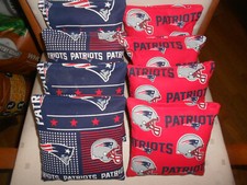 Set of 8 Patriots Football Cornhole Bags