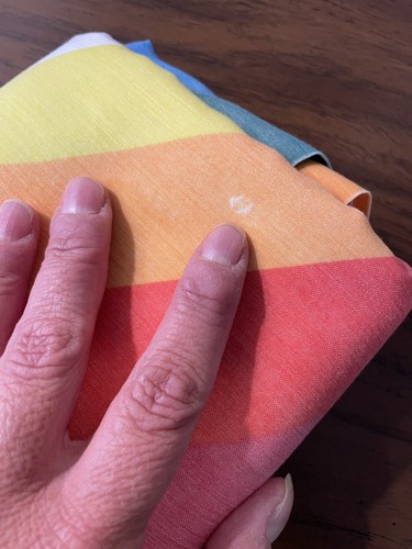 Vintage Sheet & Pillow THOMASTON MILLS RAINBOW Double Flat STRANGER THINGS 80s - 第 17/20 張圖片
