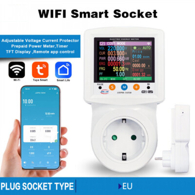 Tuya WiFi Smart Power Socket 230V APP Remote Control WIFI Wattmeter AC Power