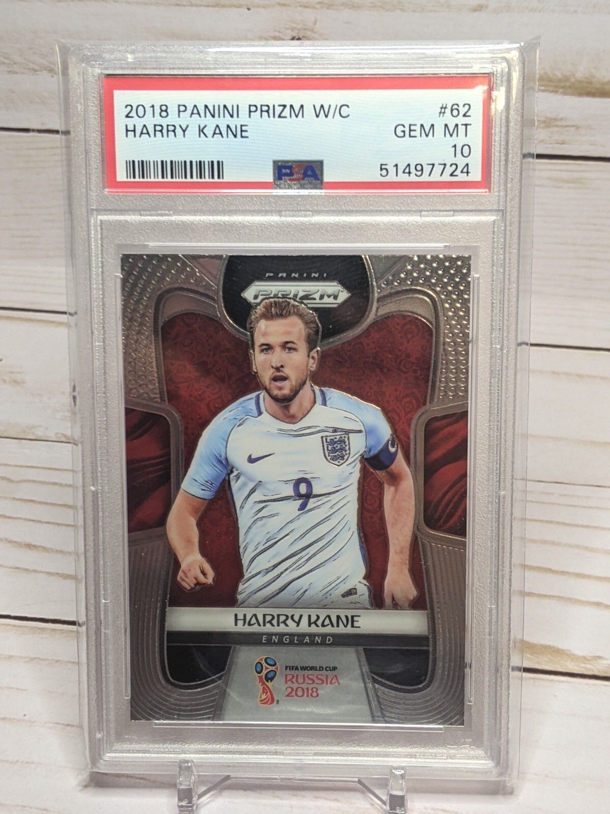 2018 Panini Prizm W/C Soccer #62 Harry Kane PSA 10 GEM MINT