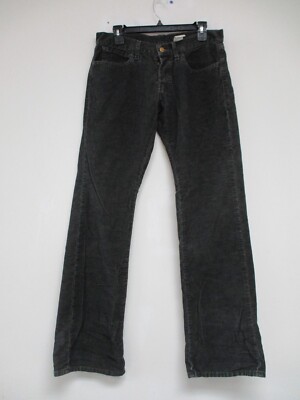 Levis Low Rise Bootcut Skinnier Jean Womens 32 Green Corduroy 32x32 USA Vintage