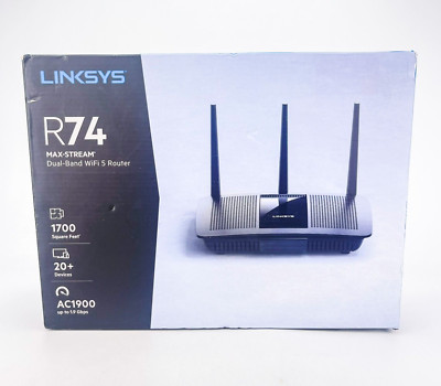 Linksys R74 EA7450 Max Stream Dual Band AC1900 Wi Fi 5 Router New Sealed