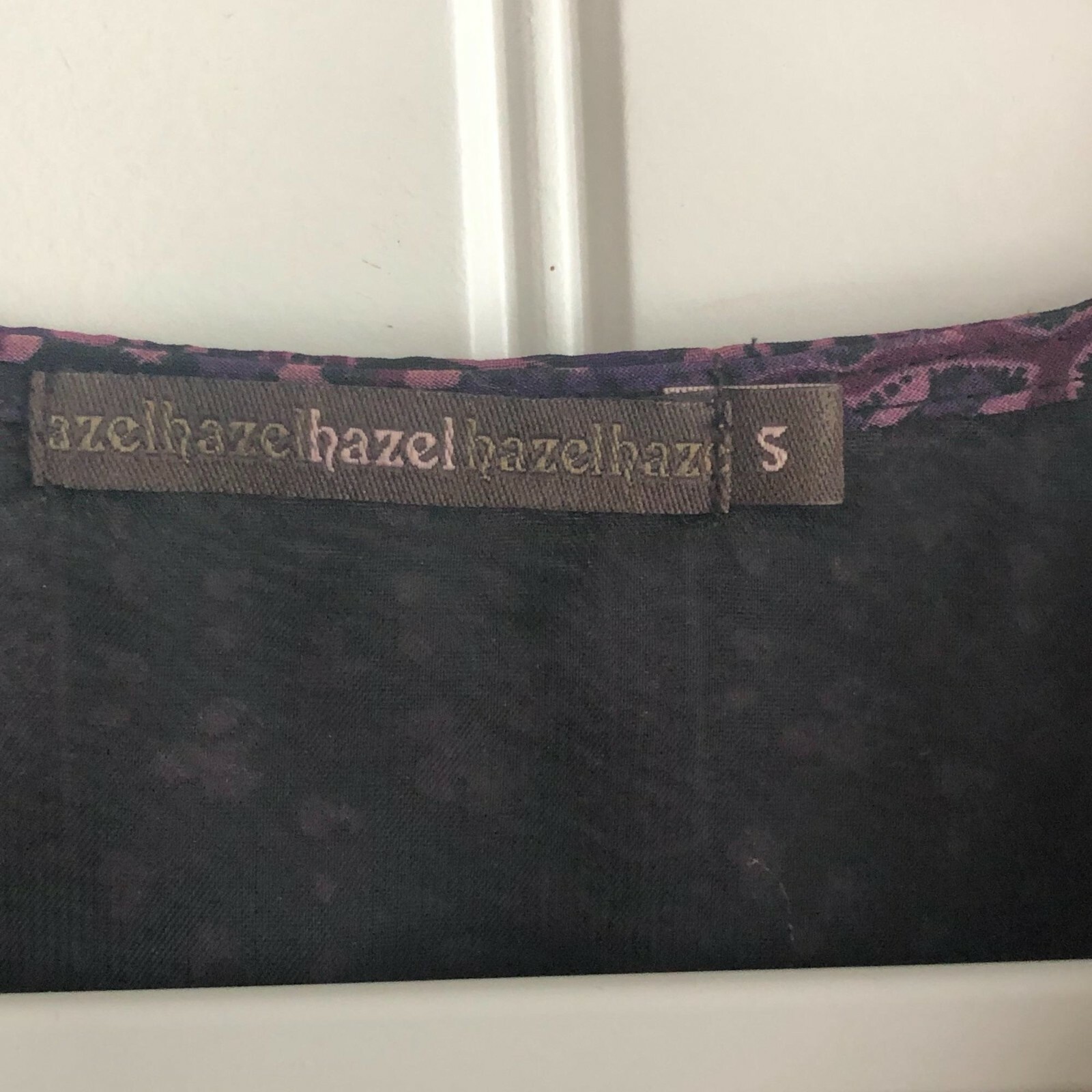 Hazel Purple Patchwork Boho V neck Tank Size S - image 5