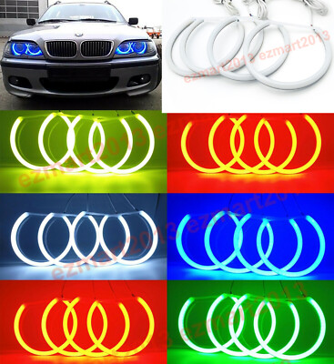 For BMW E46 E36 E38 E39 Xenon headlight RGB halo ring DRL blue tooth lamp DRL