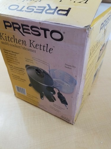 Kitchen Kettle Multi Cooker Fryer Steamer Presto 06006, Black NEW NIB - Picture 7 of 7